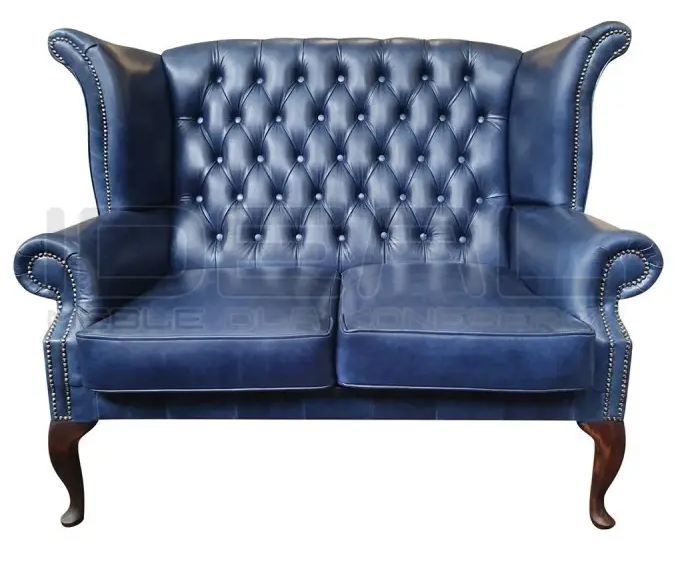 sofa chesterfield skórzana uszak